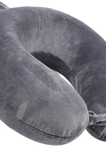 GDEOUP Travel Pillow 100% Pure Comfortable U Shape Memory Foam Pillows Neck and Head Support Portable Travel Neck Pillow Suitable for Planes Airplane for Traveling,Train,Self-Drivingng Car,(Grey)